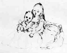 Uploaded Image: drawing by the Princess Victoria shows Wilhelm and his Aunt Beatrice.jpg